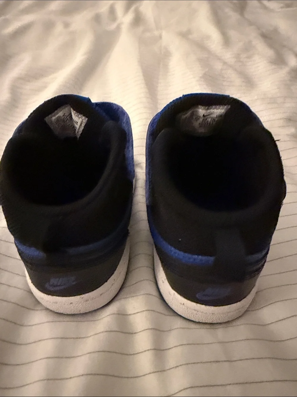 Nike Kids High-Top Sneakers in Blue and Black